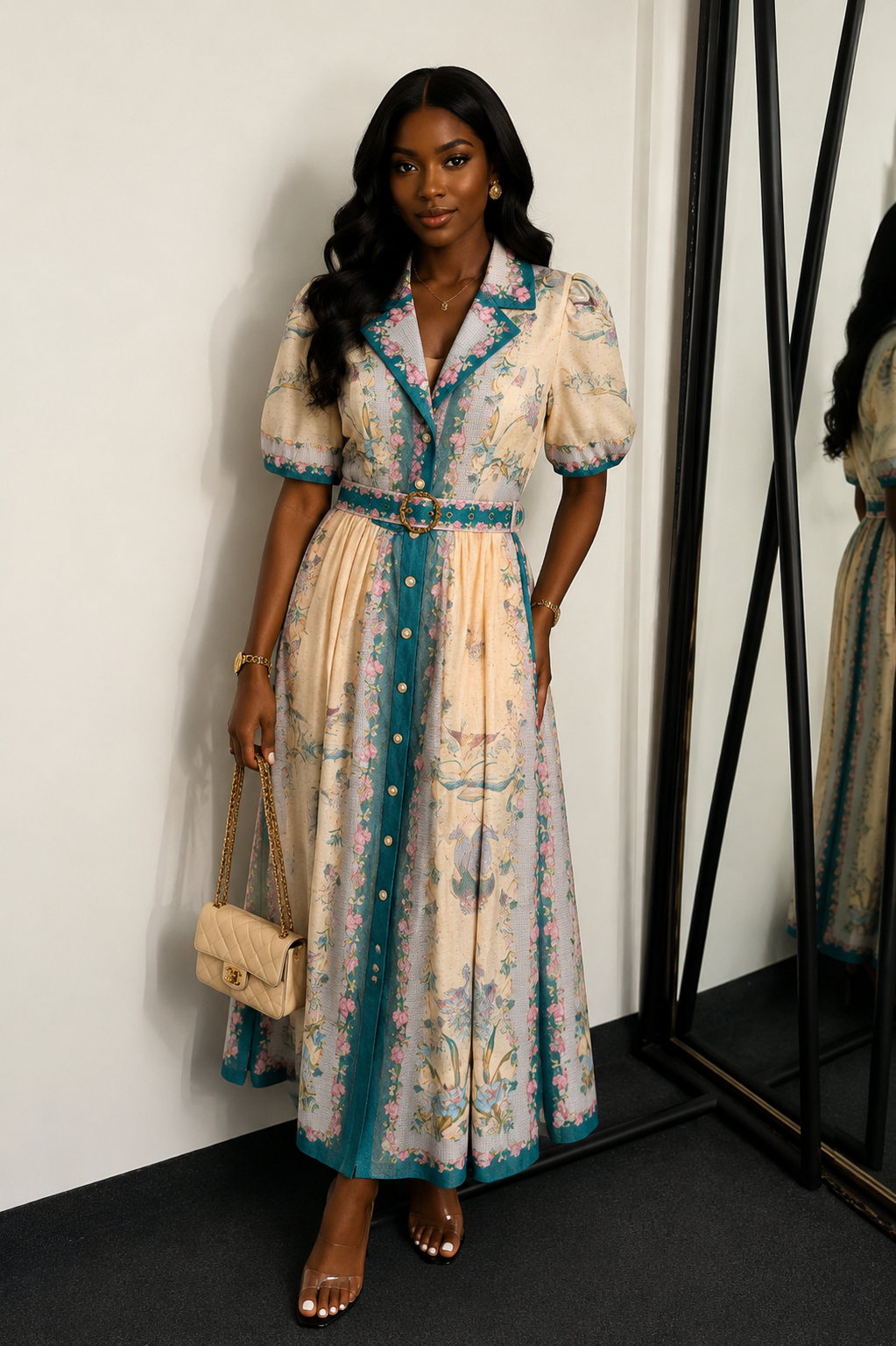 Emerald Bloom Maxi Dress