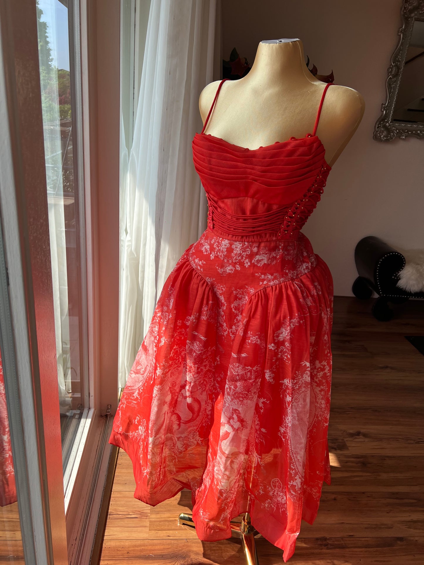 Red Flourish Two Piece