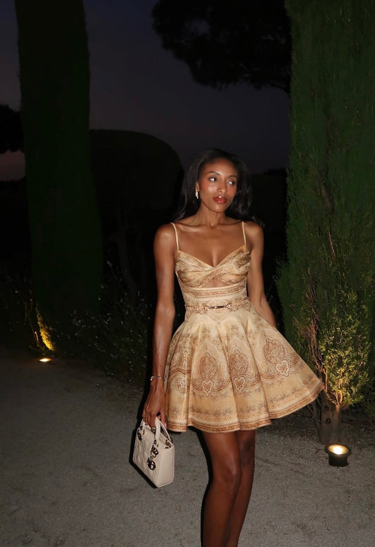Provence Bloom Mini Dress