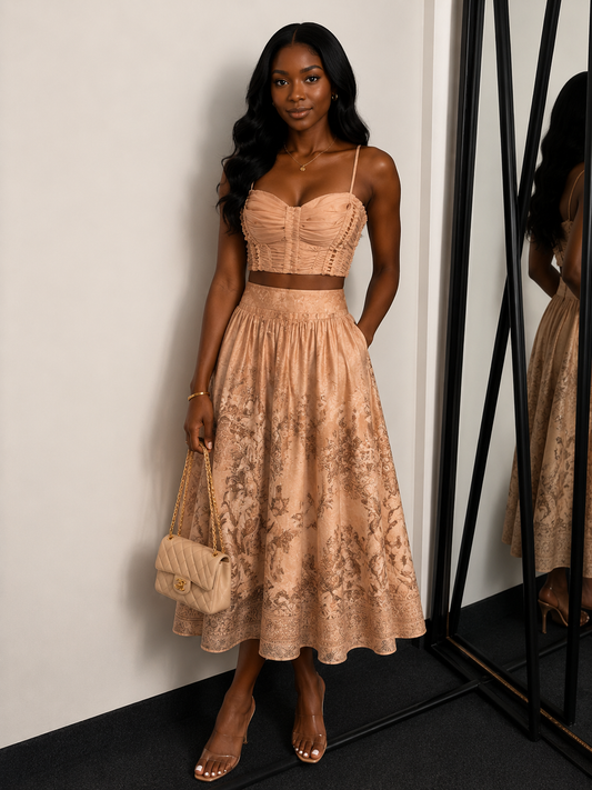 Cream Flourish Two Piece