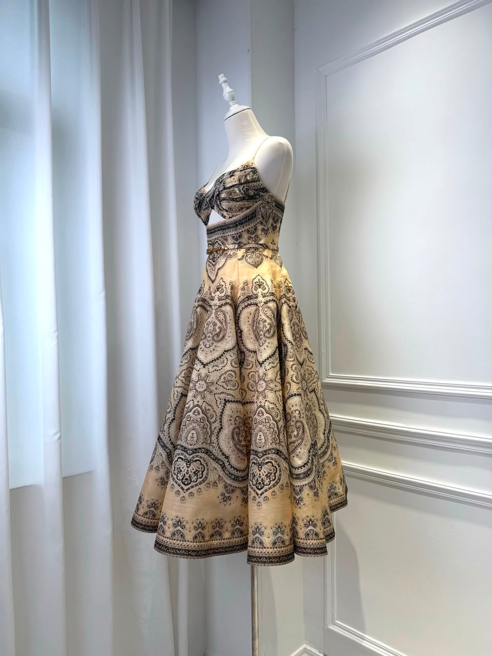 Paisley Corset Midi Dress 1:1