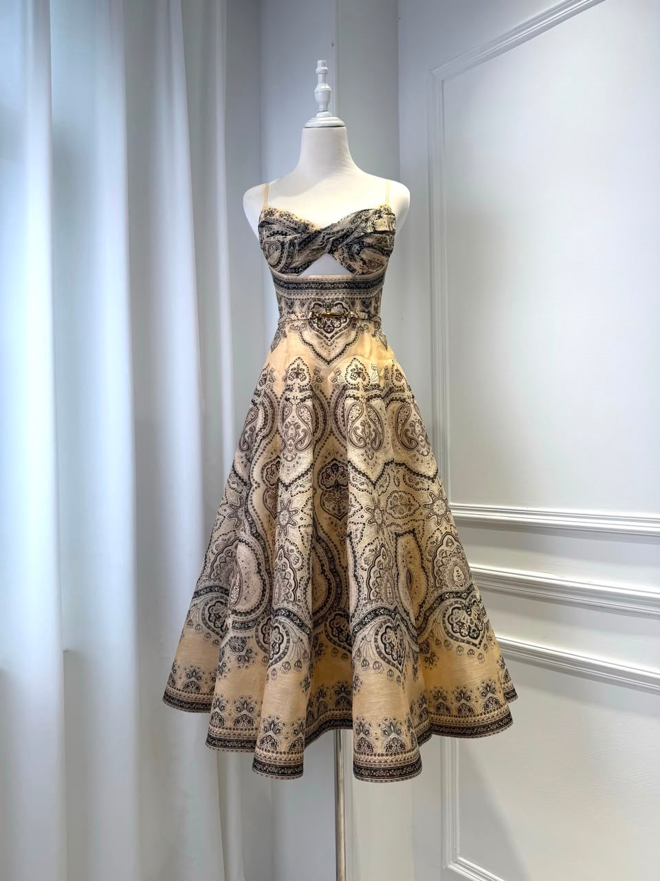 Paisley Corset Midi Dress 1:1