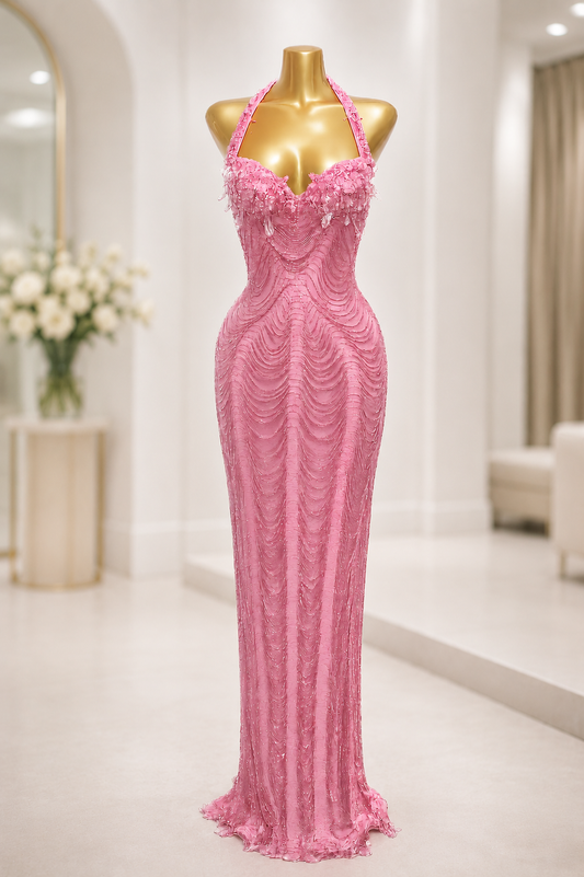 Pink Crystal Glam Gown