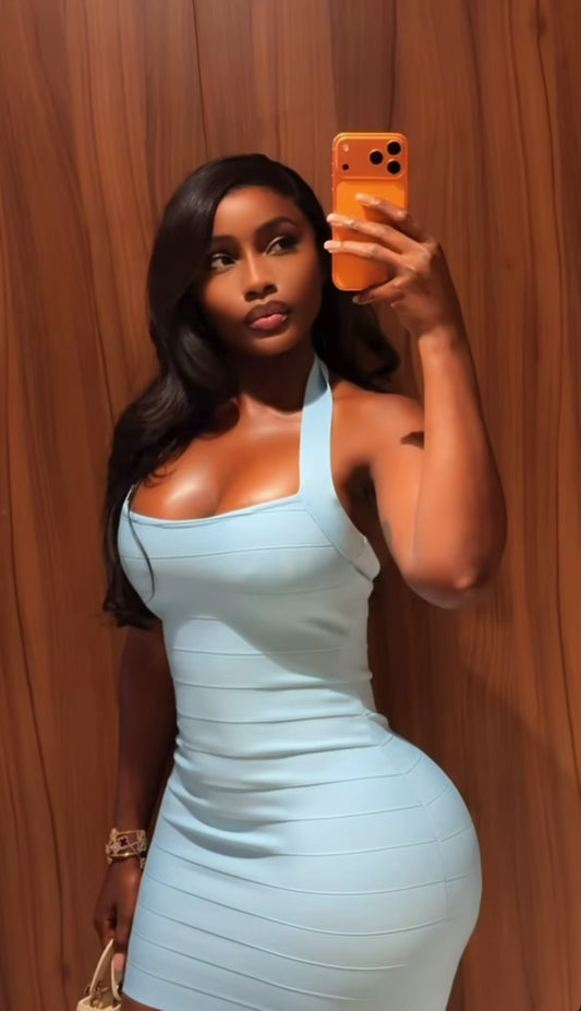 Baby Blue Bandage Dress