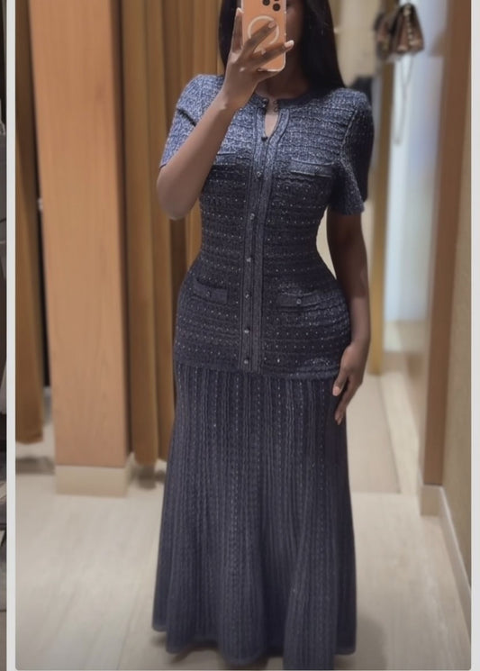 Blue RhineStone Dress